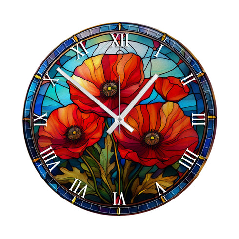 Poppy Suncatcher Effect Clock